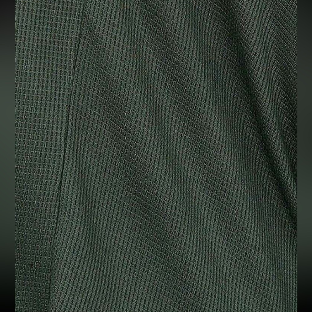 Solid Off Shoulder Loose Fit Waffle Long Sleeve Top - Picture 7 of 8
